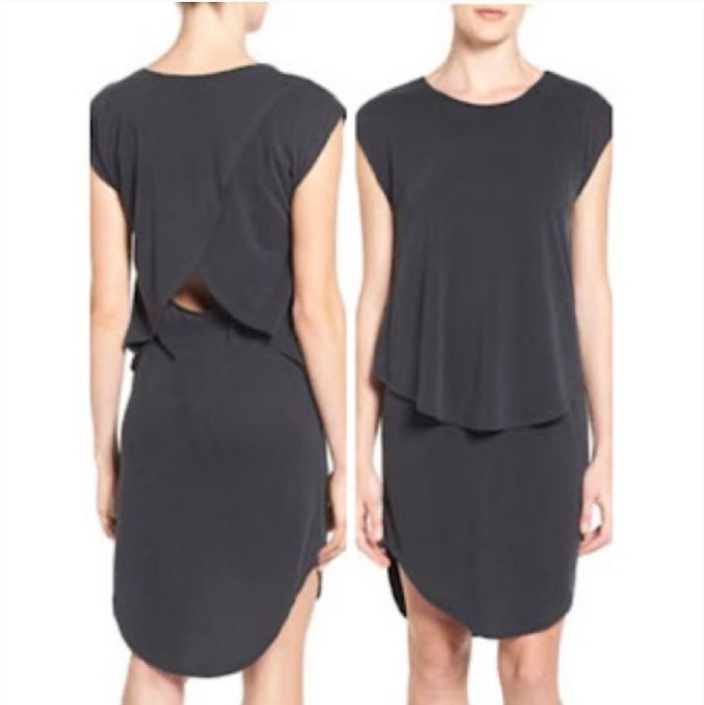 TROUVE Cape Open Back Modal Blend Dress Sz M - Picture 1 of 14